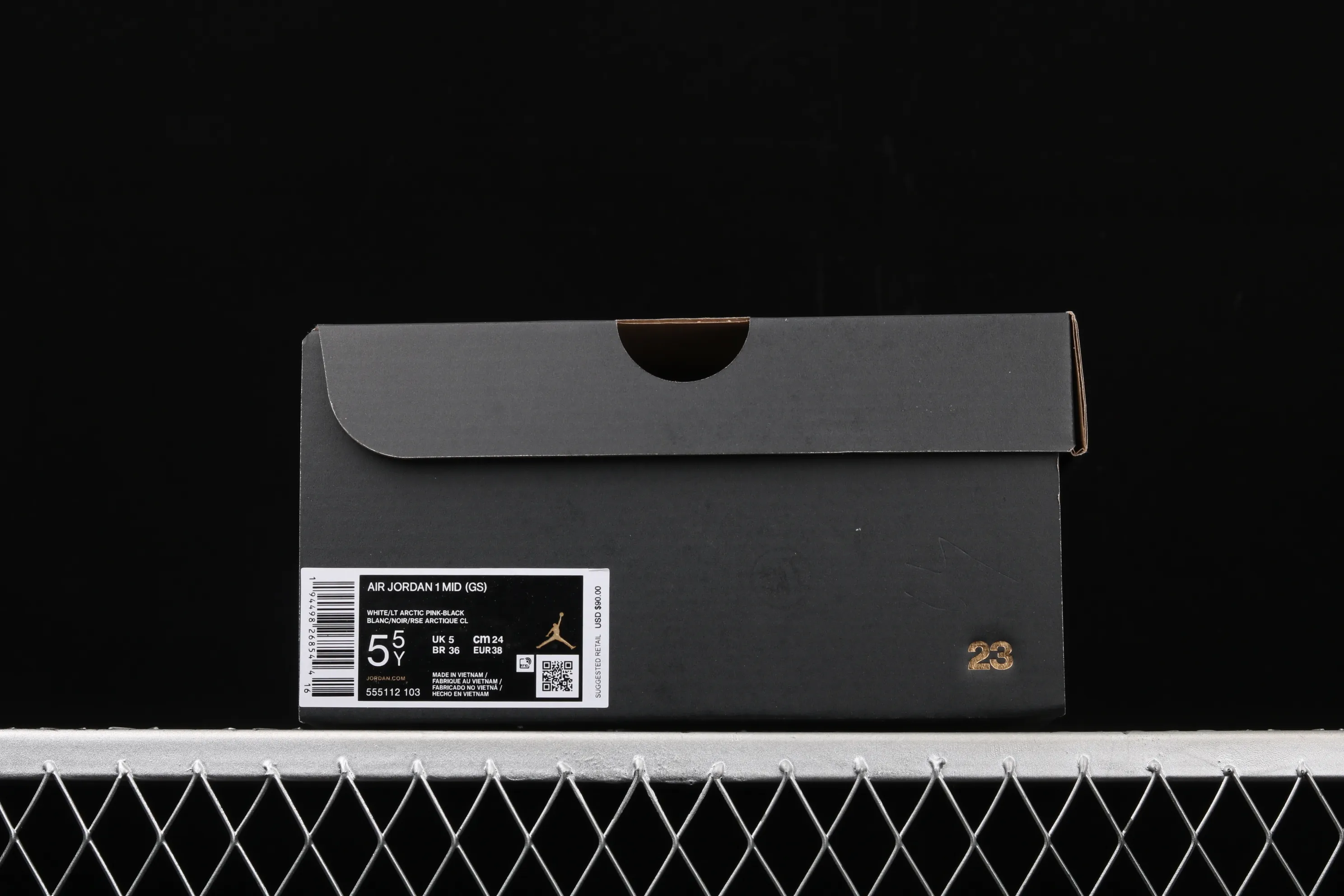 All categories Air Jordan Jordan series basketball shoes Air Jordan 1 Mid Air Jordan 1 Mid GS AJ1 Joe 1 China Pink White Panda 555112-103